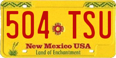 NM license plate 504TSU