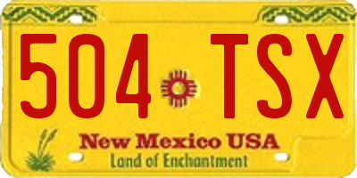 NM license plate 504TSX