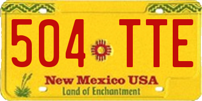 NM license plate 504TTE
