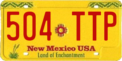 NM license plate 504TTP