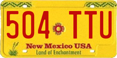 NM license plate 504TTU