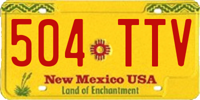 NM license plate 504TTV