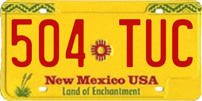 NM license plate 504TUC