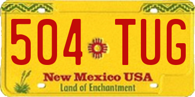 NM license plate 504TUG