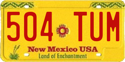NM license plate 504TUM