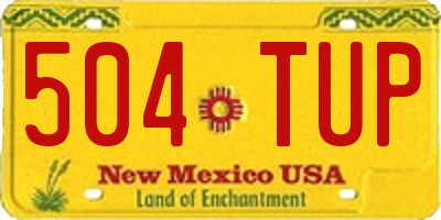 NM license plate 504TUP