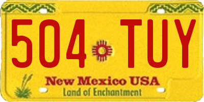 NM license plate 504TUY