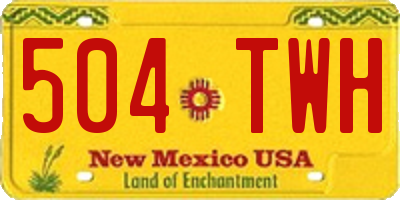 NM license plate 504TWH