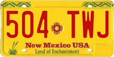 NM license plate 504TWJ