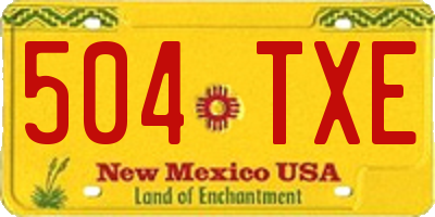 NM license plate 504TXE