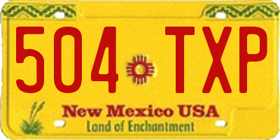 NM license plate 504TXP