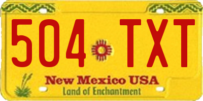 NM license plate 504TXT