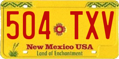 NM license plate 504TXV