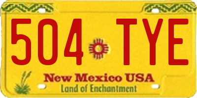 NM license plate 504TYE