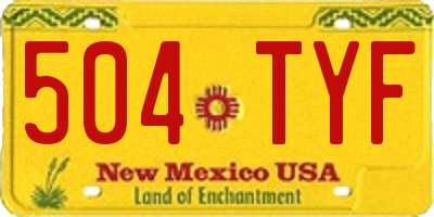 NM license plate 504TYF