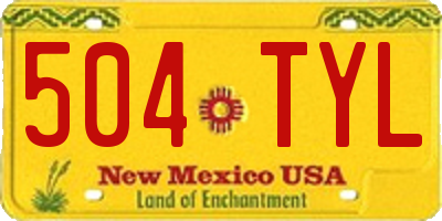 NM license plate 504TYL