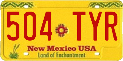 NM license plate 504TYR