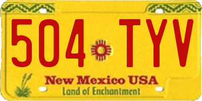 NM license plate 504TYV