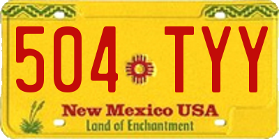 NM license plate 504TYY
