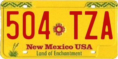 NM license plate 504TZA