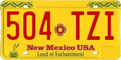 NM license plate 504TZI