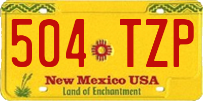 NM license plate 504TZP