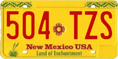 NM license plate 504TZS