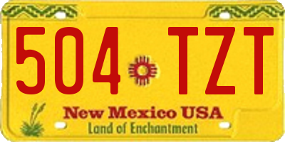 NM license plate 504TZT