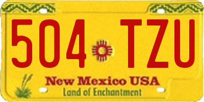 NM license plate 504TZU