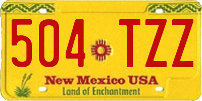 NM license plate 504TZZ