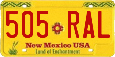 NM license plate 505RAL