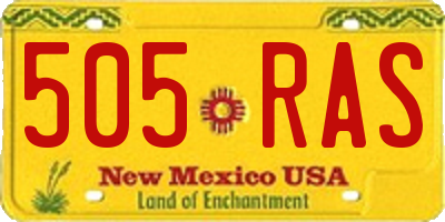 NM license plate 505RAS