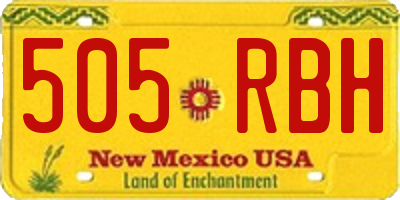 NM license plate 505RBH