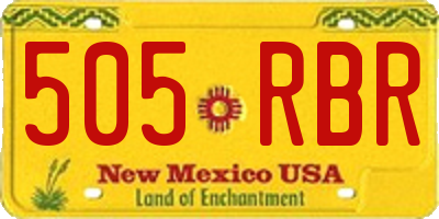 NM license plate 505RBR