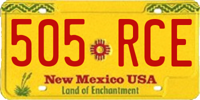 NM license plate 505RCE