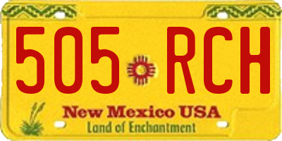 NM license plate 505RCH