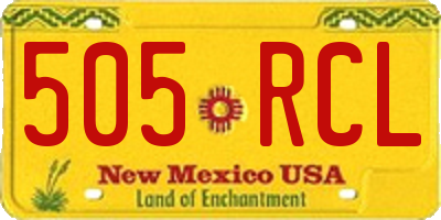NM license plate 505RCL