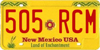 NM license plate 505RCM