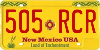 NM license plate 505RCR