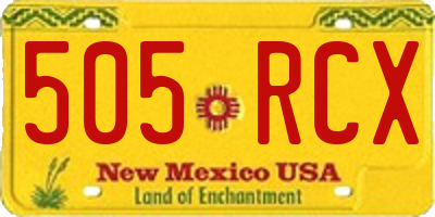 NM license plate 505RCX