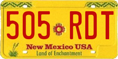 NM license plate 505RDT