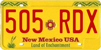 NM license plate 505RDX