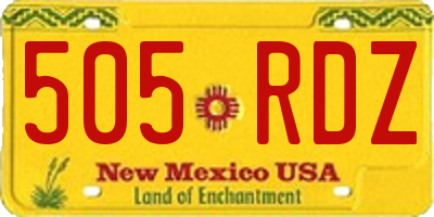 NM license plate 505RDZ