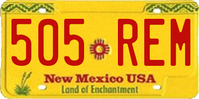 NM license plate 505REM