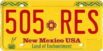 NM license plate 505RES