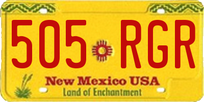 NM license plate 505RGR