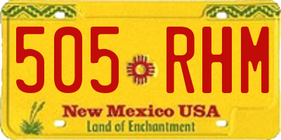 NM license plate 505RHM