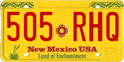 NM license plate 505RHQ