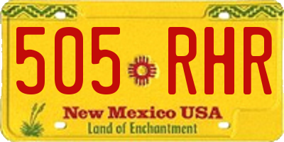 NM license plate 505RHR