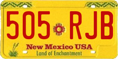 NM license plate 505RJB